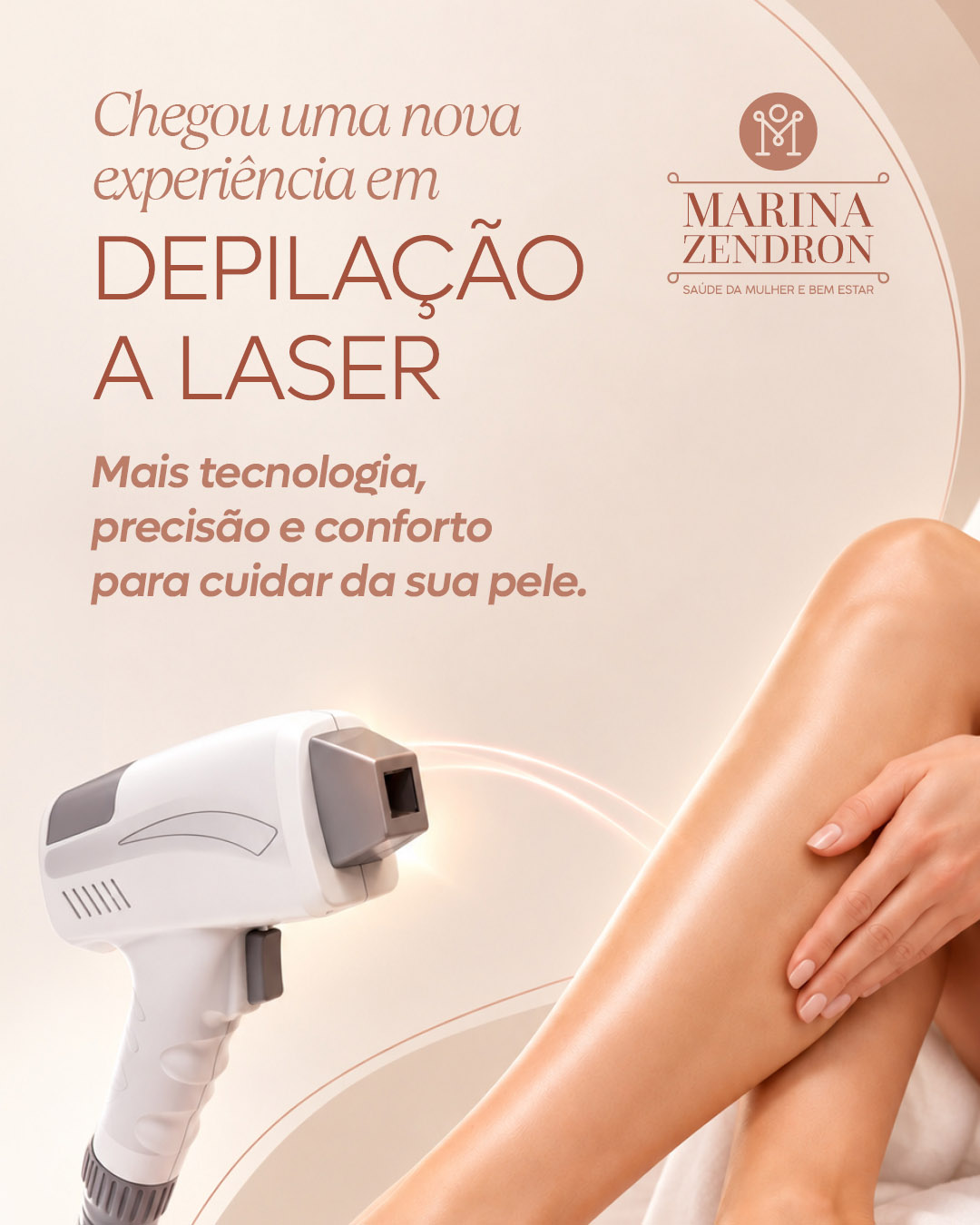 Depilação a laser na Clínica Marina Zendron: mais tecnologia, precisão e conforto para cuidar da sua pele